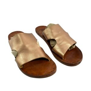 Genuine BEEK Blackbird Gold Bronze Genuine Leather Sandals For Women 9